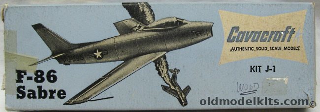 Cavacraft 1/55 F-86 Sabre - Solid Wood Aircraft Model, J-1 plastic model kit